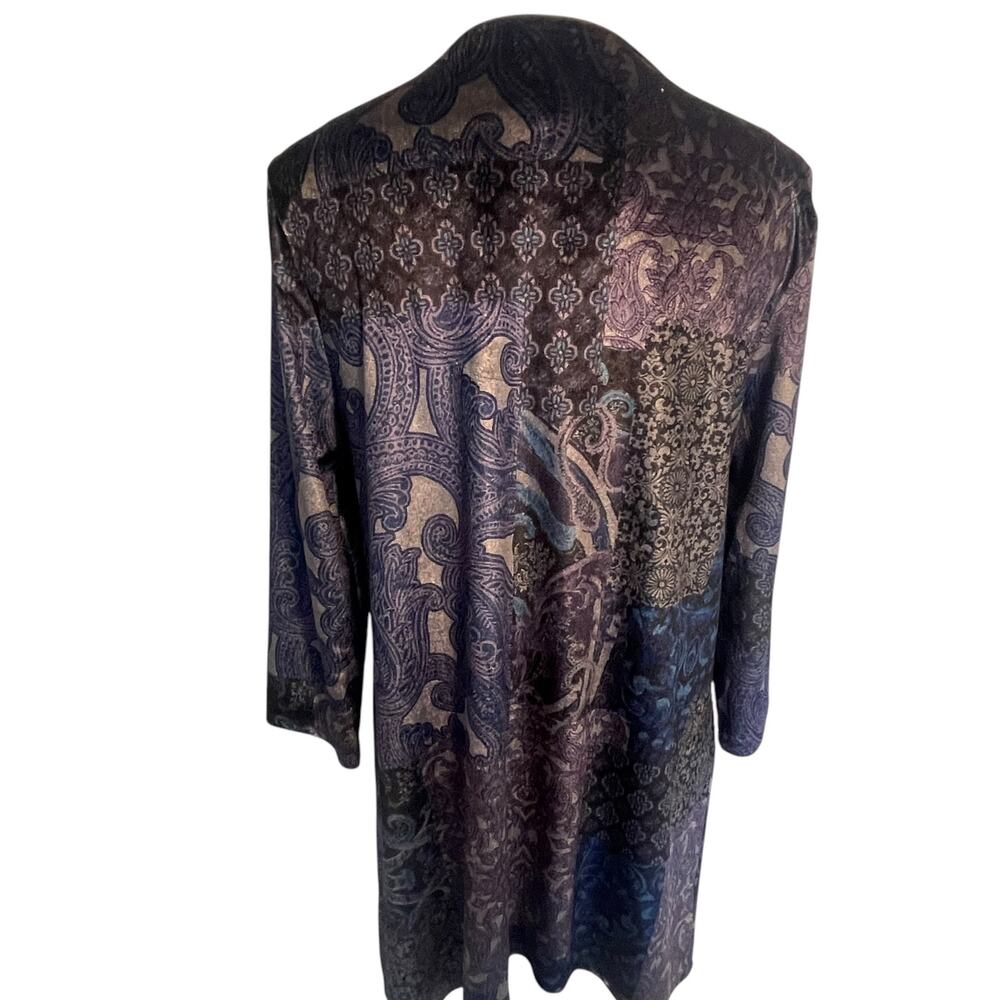 Chico's Midnight Paisley Patchwork Tunic Size 0 (… - image 5